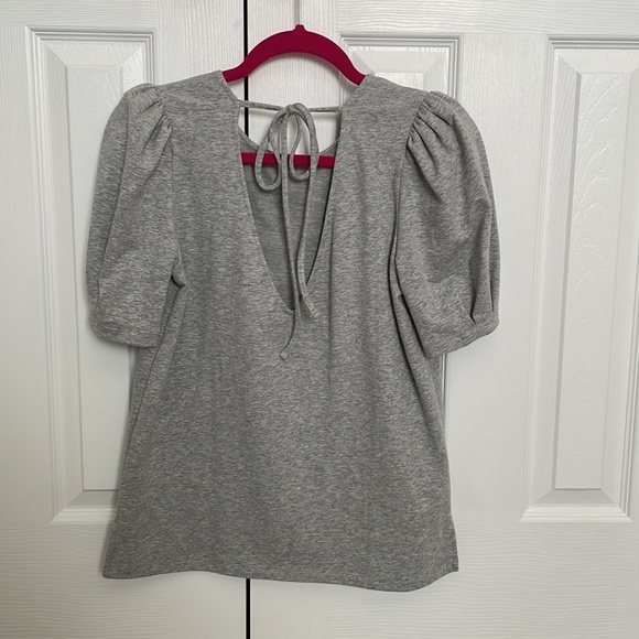 NWOT Hinge Top with Puff Sleeve, Tie Back - Size Small - Picture 2 of 7